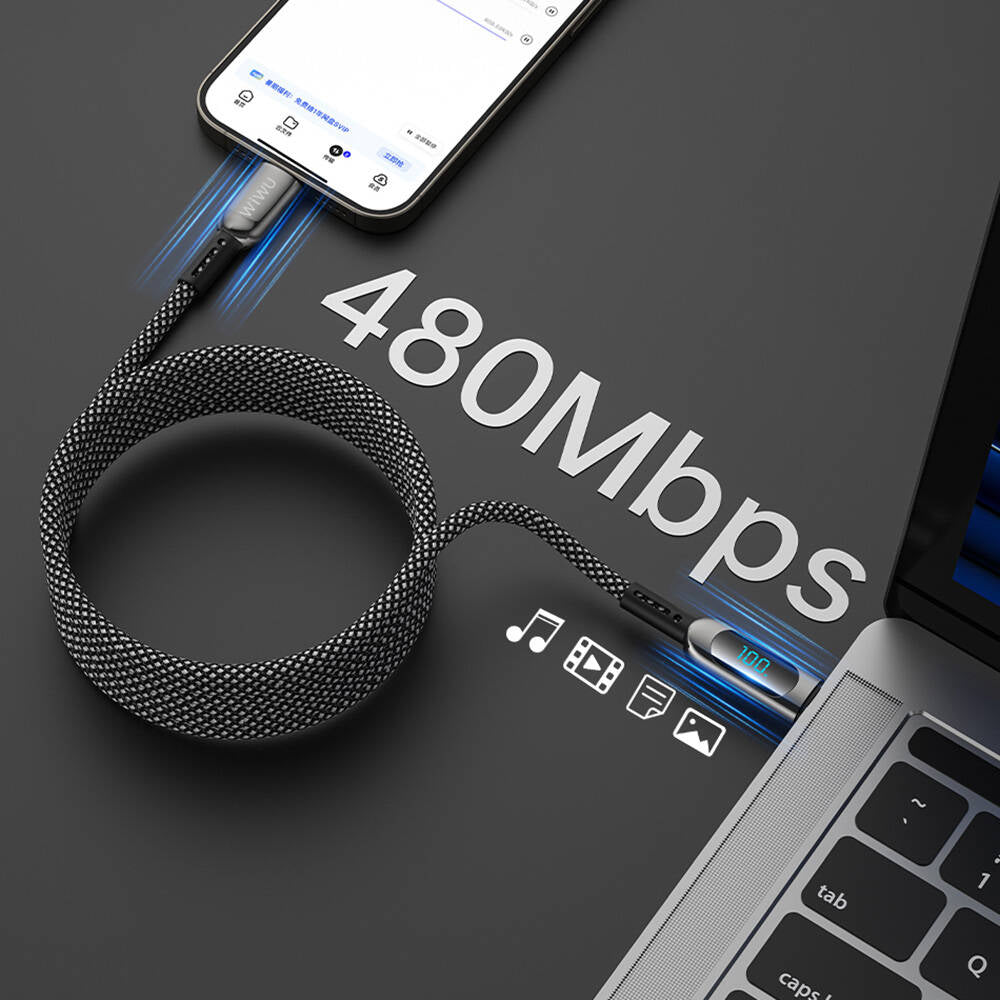 Wiwu Wi-C041 MagQ Çinko Alaşımlı Type-C to Type-C Hızlı Şarj Özellikli Data ve Şarj Kablosu 100W Wiwu Wi-C041 MagQ Çinko Alaşımlı Type-C to Type-C Hızlı Şarj Özellikli Data ve Şarj Kablosu 100W